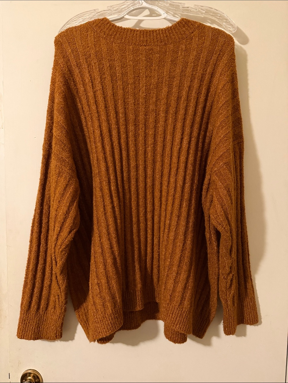 bobeau Rust Crewneck Ribbed Sweater - Picture 3 of 4